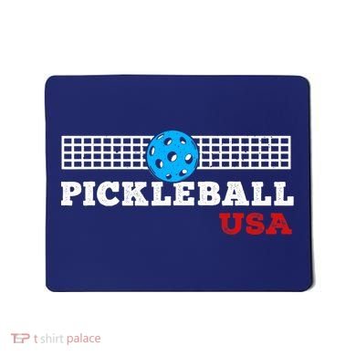 Pickleball Support The Team Pickleball Player USA Flag Mousepad
