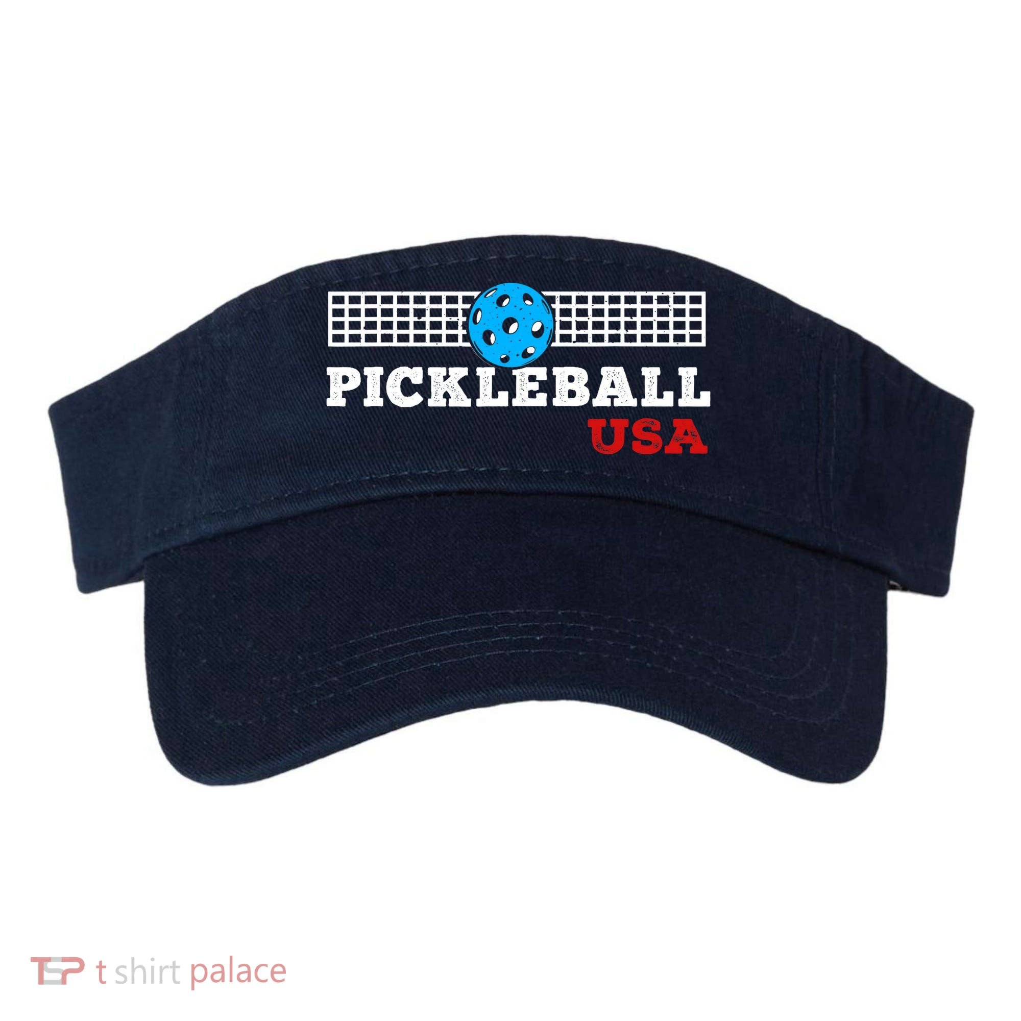 Pickleball Support The Team Pickleball Player USA Flag Visor