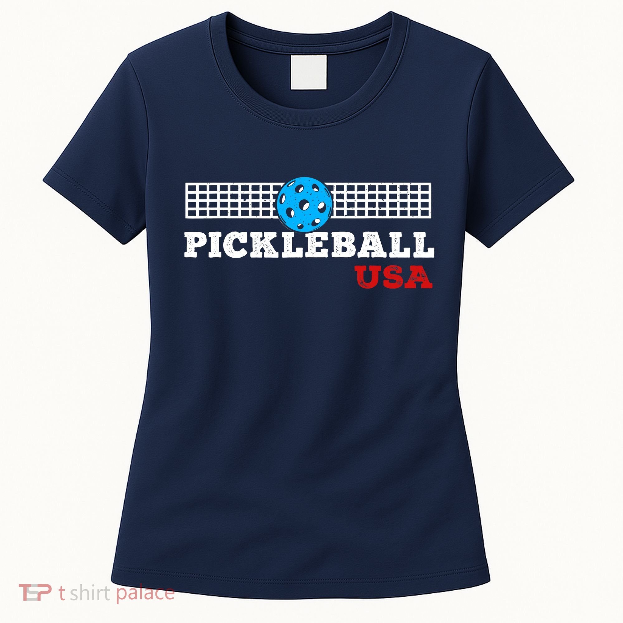 Pickleball Support The Team Pickleball Player USA Flag Women's T-Shirt