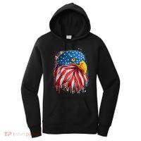 Paint Splatter USA American Flag Eagle Head Women's Hoodie thumb 0