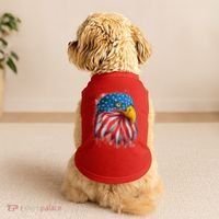 Paint Splatter USA American Flag Eagle Head Doggie Tank thumb 2