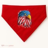 Paint Splatter USA American Flag Eagle Head USA-Made Doggie Bandana thumb 0