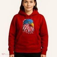 Paint Splatter USA American Flag Eagle Head Hoodie thumb 5