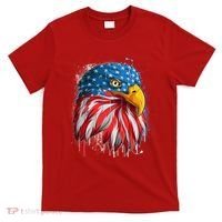 Paint Splatter USA American Flag Eagle Head T-Shirt thumb 0
