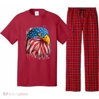 Paint Splatter USA American Flag Eagle Head Pajama Set thumb 0