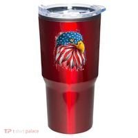 Paint Splatter USA American Flag Eagle Head Tumbler thumb 0