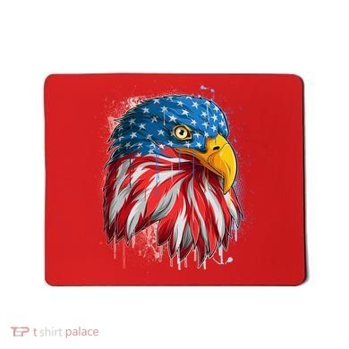 Paint Splatter USA American Flag Eagle Head Mousepad