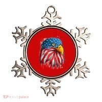 Paint Splatter USA American Flag Eagle Head Ornament thumb 0