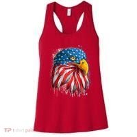Paint Splatter USA American Flag Eagle Head Women's Tank Top thumb 0