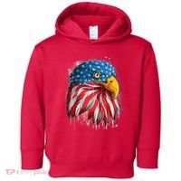 Paint Splatter USA American Flag Eagle Head Toddler Hoodie thumb 0