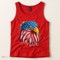 Paint Splatter USA American Flag Eagle Head Tank Top thumb 2