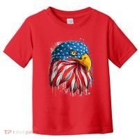 Paint Splatter USA American Flag Eagle Head Toddler T-Shirt thumb 0