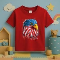 Paint Splatter USA American Flag Eagle Head Toddler T-Shirt thumb 3