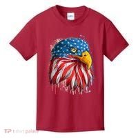 Paint Splatter USA American Flag Eagle Head Kids T-Shirt thumb 0