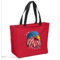 Paint Splatter USA American Flag Eagle Head Tote Bag thumb 2