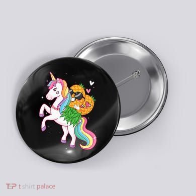 Pineapple Swinger Unicorn  Swinging Lifestyle Polyamory Button