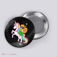 Pineapple Swinger Unicorn  Swinging Lifestyle Polyamory Button thumb 0