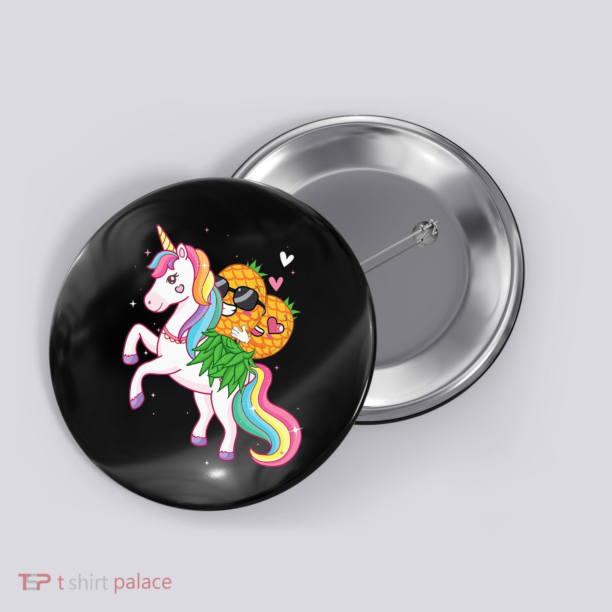 Pineapple Swinger Unicorn  Swinging Lifestyle Polyamory Button