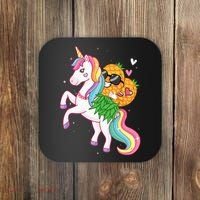 Pineapple Swinger Unicorn  Swinging Lifestyle Polyamory Coaster thumb 0