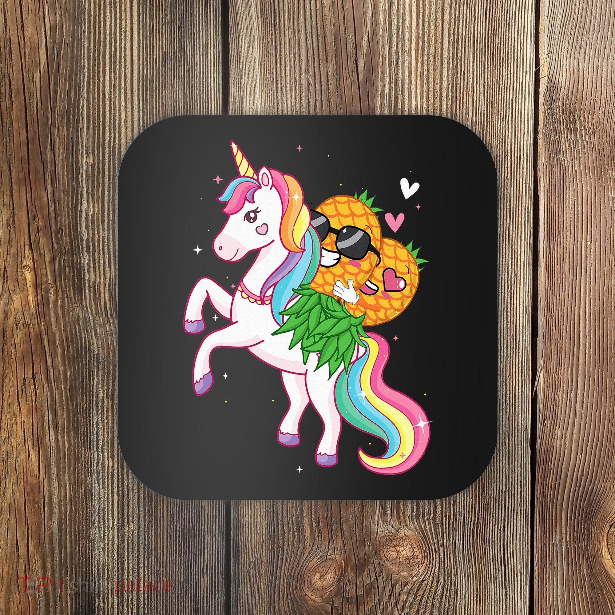 Pineapple Swinger Unicorn  Swinging Lifestyle Polyamory Coaster
