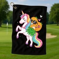 Pineapple Swinger Unicorn  Swinging Lifestyle Polyamory Golf Towel thumb 1