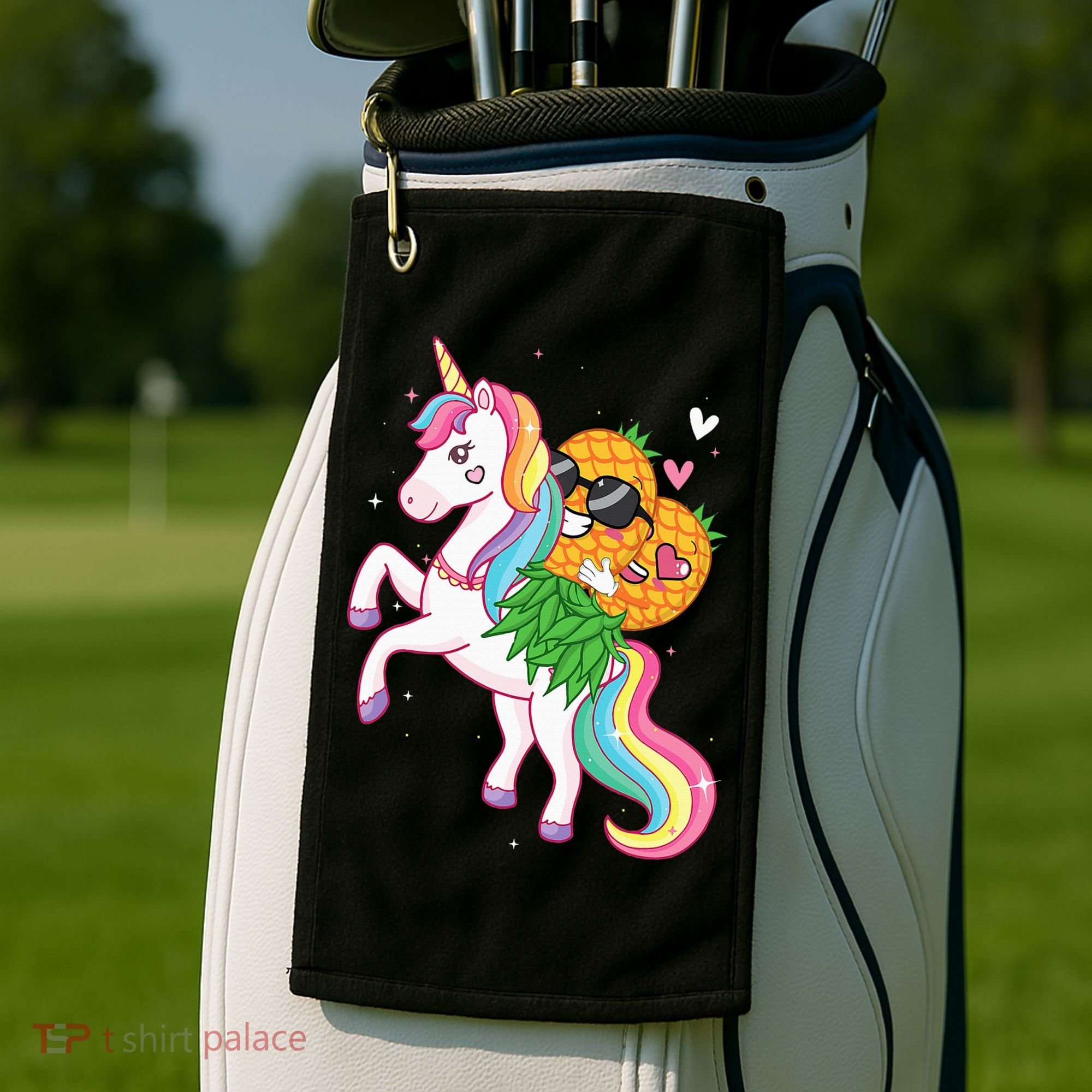 Pineapple Swinger Unicorn  Swinging Lifestyle Polyamory Golf Towel