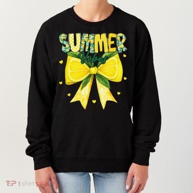 Preppy Summer Vibes Lemon Bow Girly Summer Women's Sweatshirt