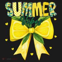 Preppy Summer Vibes Lemon Bow Girly Summer Doggie Tank thumb 4
