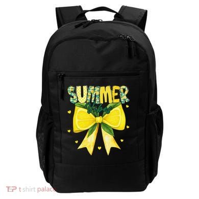Preppy Summer Vibes Lemon Bow Girly Summer Backpack