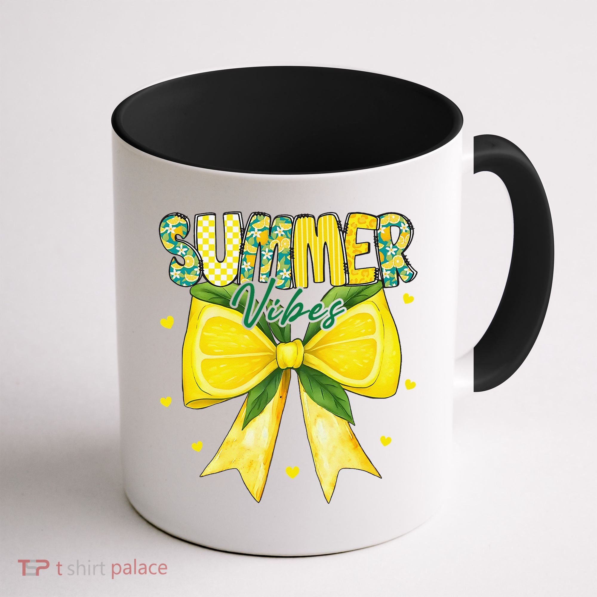 Preppy Summer Vibes Lemon Bow Girly Summer Coffee Mug