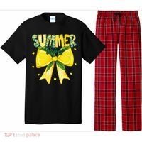 Preppy Summer Vibes Lemon Bow Girly Summer Pajama Set thumb 0