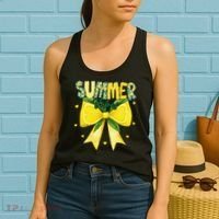 Preppy Summer Vibes Lemon Bow Girly Summer Women's Tank Top thumb 2