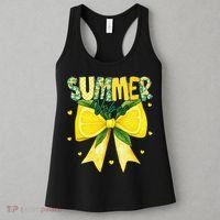 Preppy Summer Vibes Lemon Bow Girly Summer Women's Tank Top thumb 3