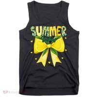 Preppy Summer Vibes Lemon Bow Girly Summer Tank Top thumb 0