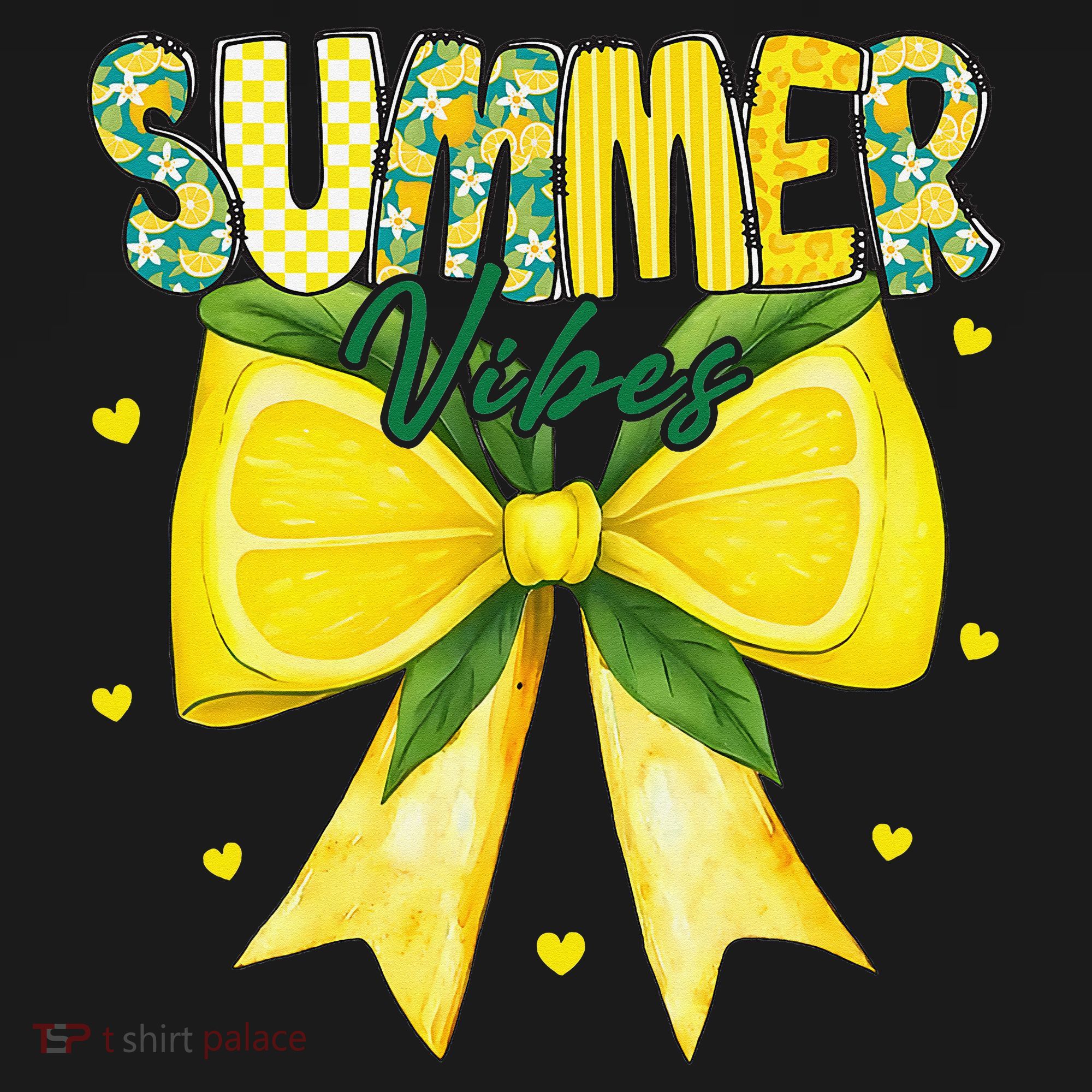 Preppy Summer Vibes Lemon Bow Girly Summer Tank Top