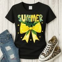 Preppy Summer Vibes Lemon Bow Girly Summer Women's T-Shirt thumb 3