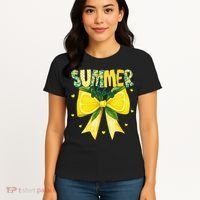 Preppy Summer Vibes Lemon Bow Girly Summer Women's T-Shirt thumb 4