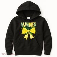 Preppy Summer Vibes Lemon Bow Girly Summer Kids Hoodie thumb 0