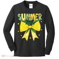Preppy Summer Vibes Lemon Bow Girly Summer Kids Long Sleeve Shirt thumb 0