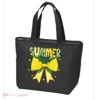 Preppy Summer Vibes Lemon Bow Girly Summer Tote Bag thumb 3