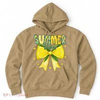 Preppy Summer Vibes Lemon Bow Girly Summer Hoodie thumb 0