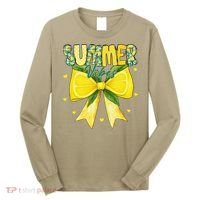 Preppy Summer Vibes Lemon Bow Girly Summer Long Sleeve Shirt thumb 0