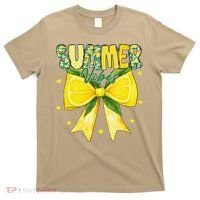 Preppy Summer Vibes Lemon Bow Girly Summer T-Shirt thumb 0