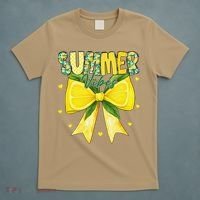 Preppy Summer Vibes Lemon Bow Girly Summer T-Shirt thumb 5