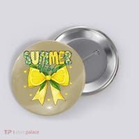 Preppy Summer Vibes Lemon Bow Girly Summer Button thumb 0