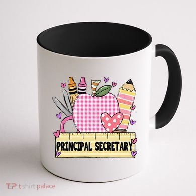 Principal Secretary Valentine S Day Teacher Frame Coffee Mug back