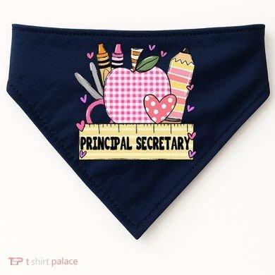 Principal Secretary Valentine S Day Teacher Frame USA-Made Doggie Bandana