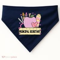 Principal Secretary Valentine S Day Teacher Frame USA-Made Doggie Bandana thumb 0
