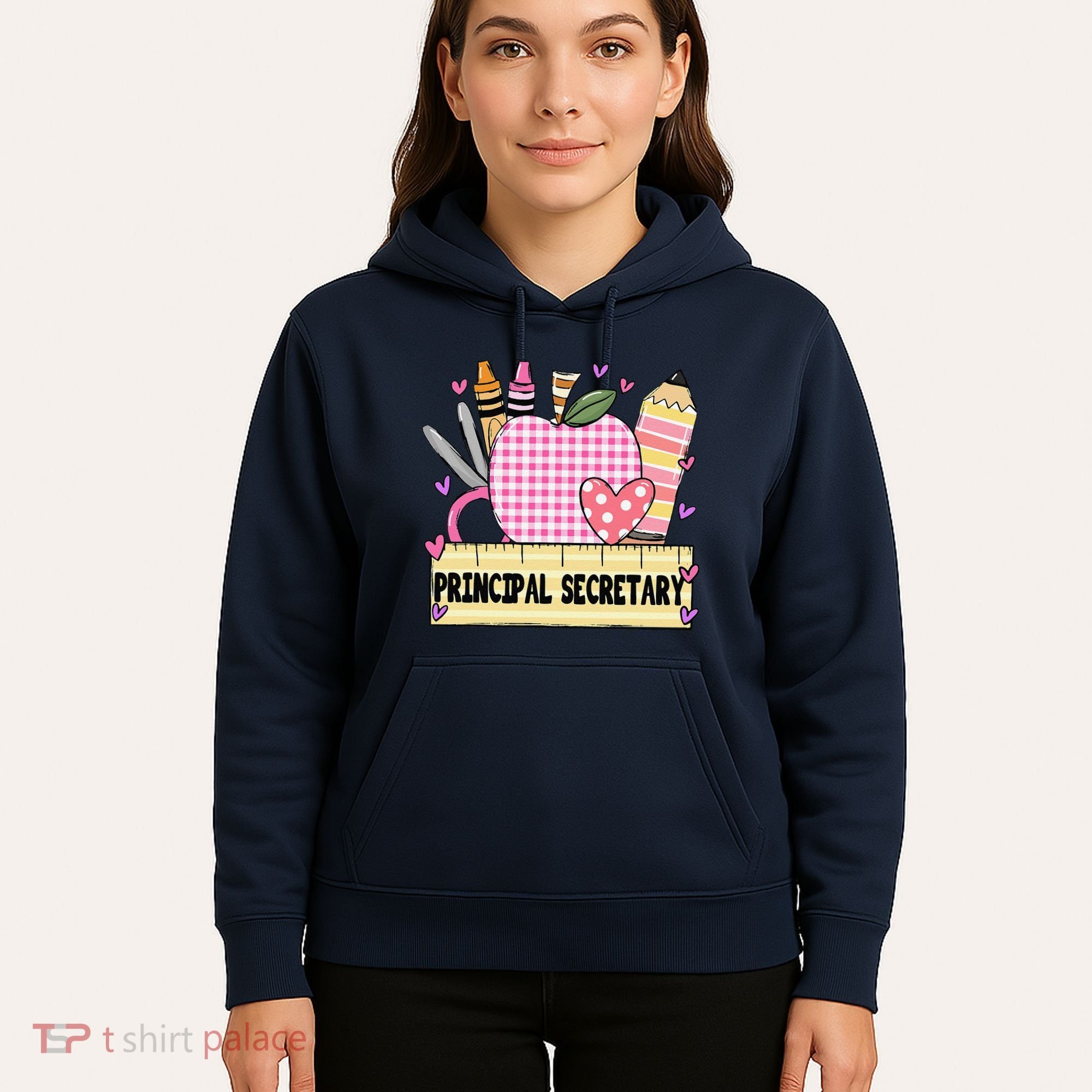 Principal Secretary Valentine S Day Teacher Frame Hoodie