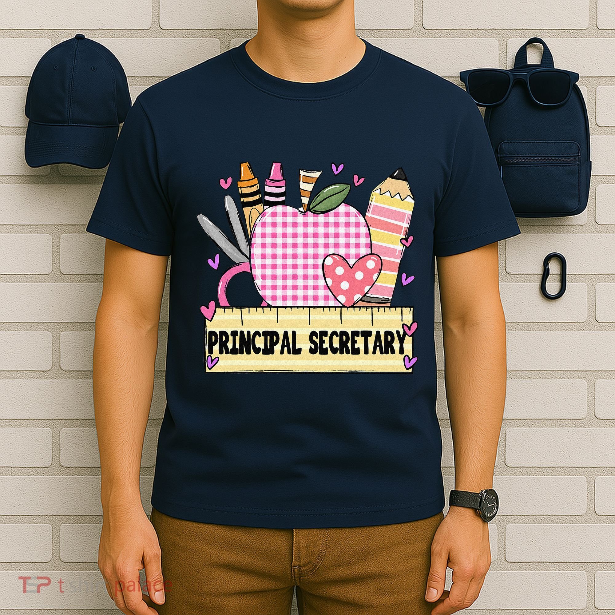 Principal Secretary Valentine S Day Teacher Frame T-Shirt